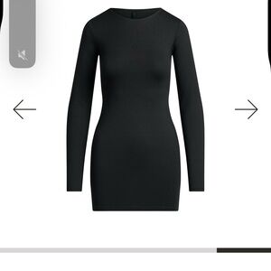SKIMS Classic Black Long Sleeve Dress